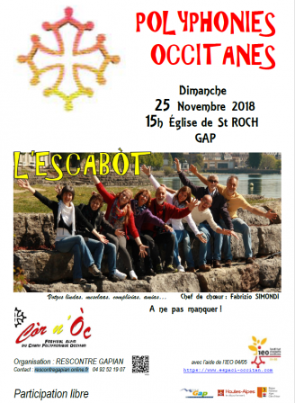 Affiche Concert l'Escabòt 25-11-2018